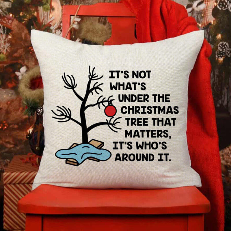 

Home Decor Christmas Tree Letter Pillowcase without Pillow in Beige. Size