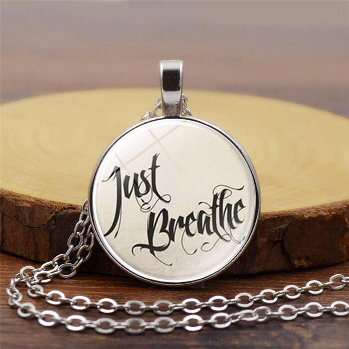 

Necklaces Just Breathe Vintage Pendant Sweater Chain Necklace in Gold. Size