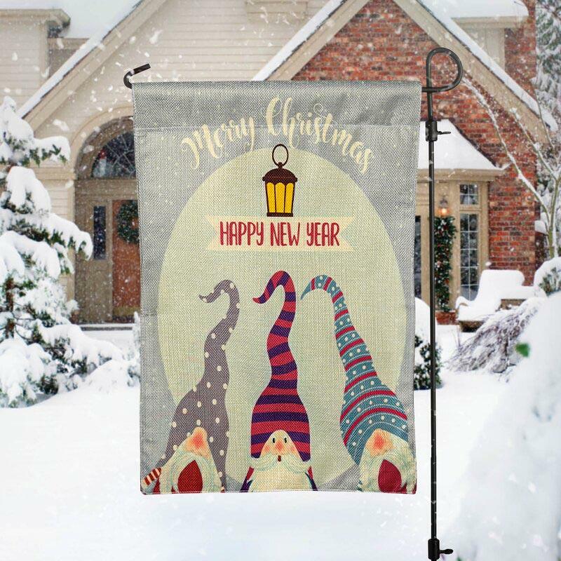 

Christmas Decoration Merry Christmas Cute Gnomies Garden Yard Decorative Flag in Pattern3. Size