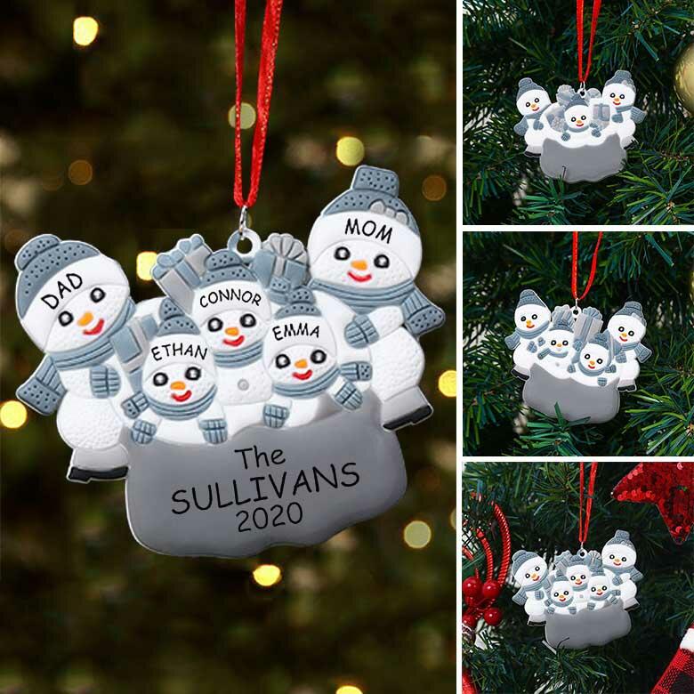 

Christmas Decoration DIY Name Blessing Snowman Christmas Tree Hanging Pendant in Pattern1. Size