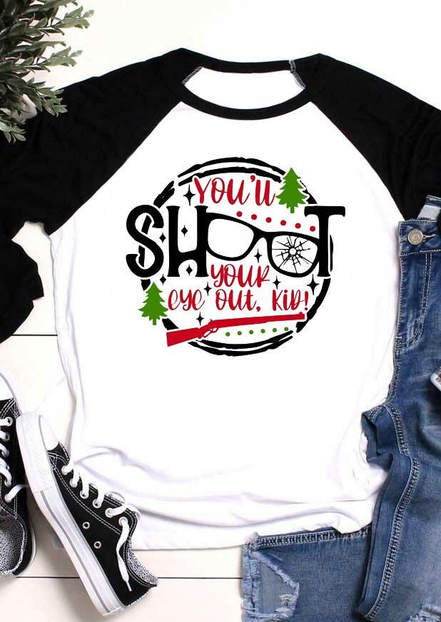 

T-shirts Tees You'll Shoot Your Eye Out Kid T-Shirt Tee in Black. Size