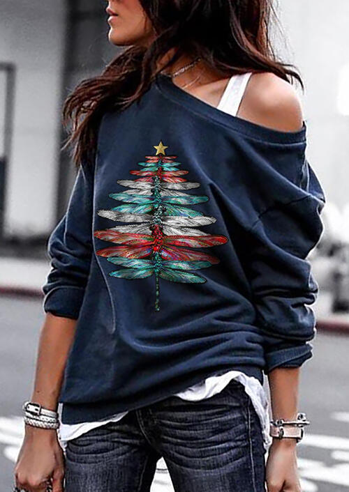 

Sweatshirts Dragonfly O-Neck Pullover Sweatshirt in Navy Blue. Size: ,M