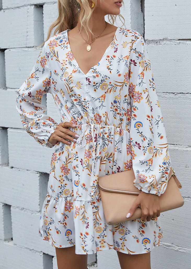 flowery dresses with sleeves