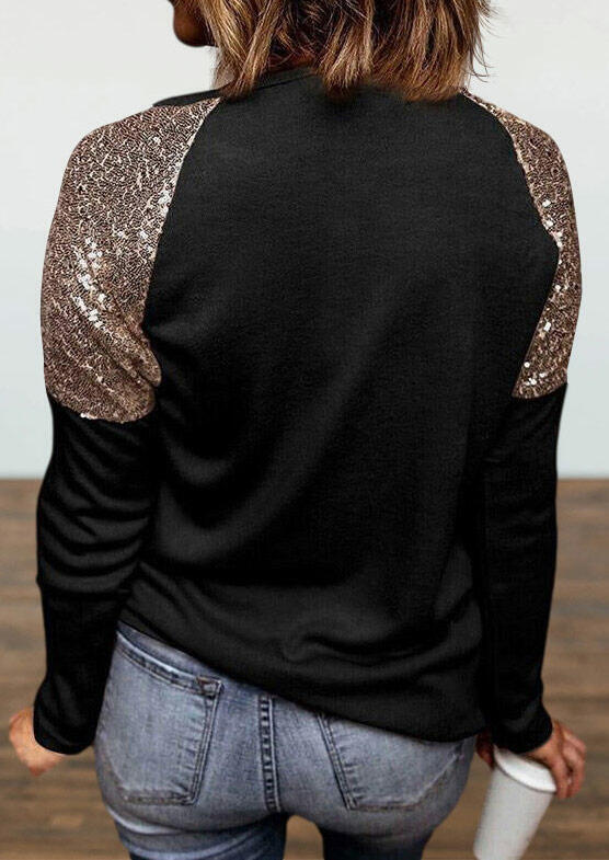 

Blouses Christmas Grinch 2020 Plaid Sequined Blouse in Black. Size: ,L