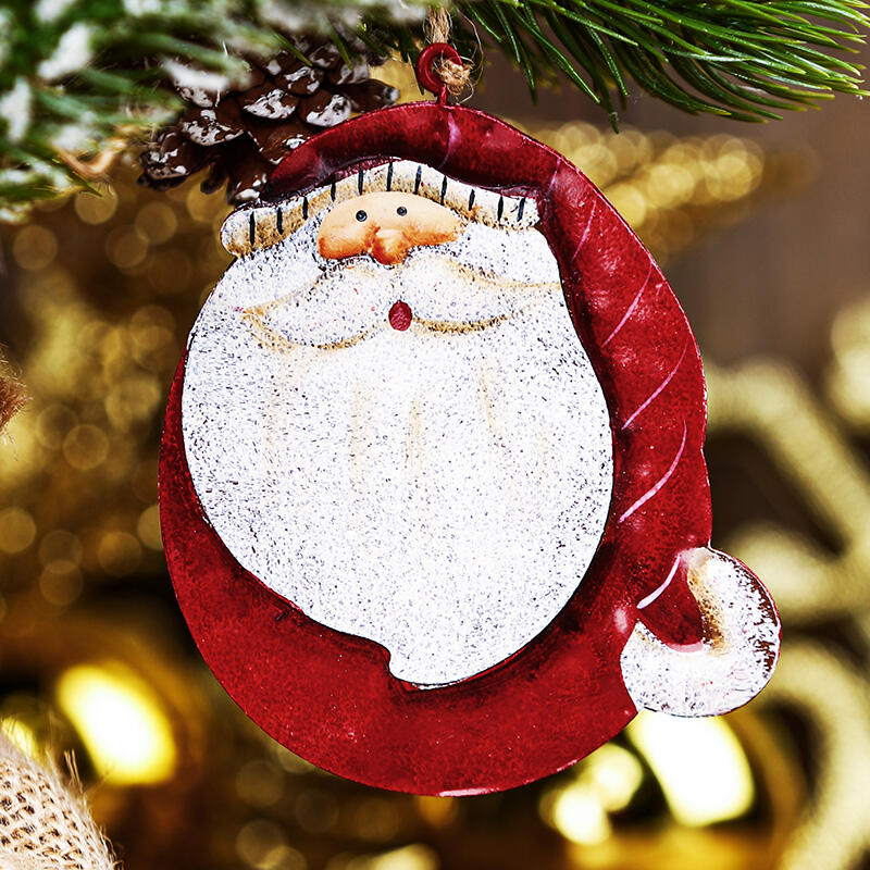 

Christmas Decoration Santa Claus Snowman Distressed Christmas Tree Hanging Ornament in Green,Red. Size