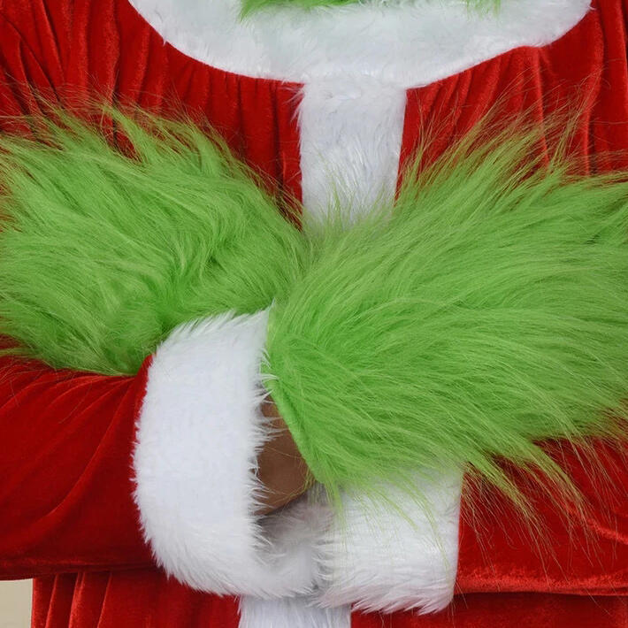 

Gloves Christmas Grinch Plush Cosplay Gloves in Green. Size