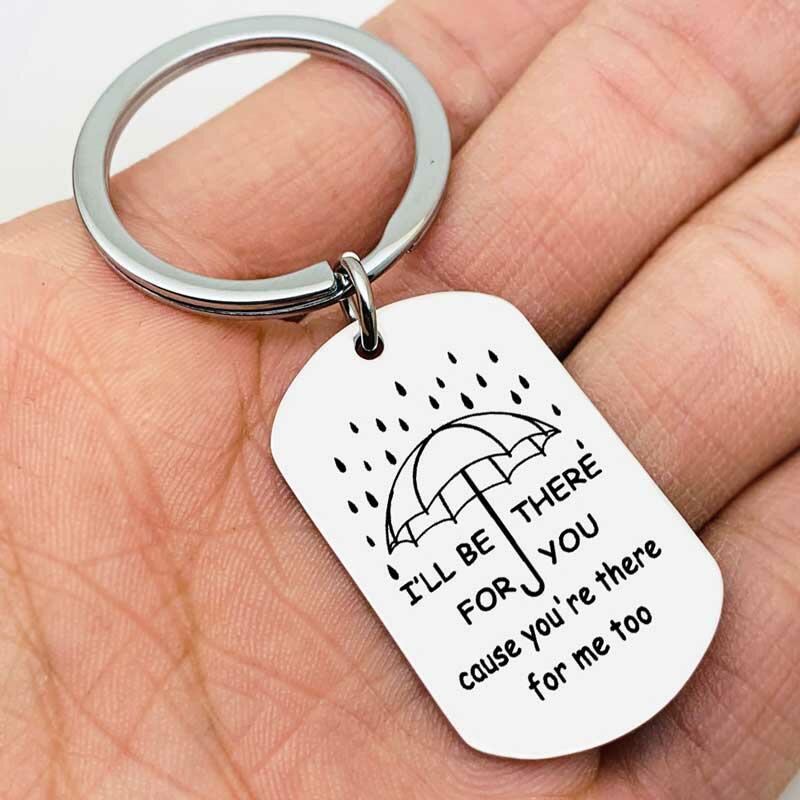 

Keychains Valentine I'll Be There For You Keychain in Silver. Size