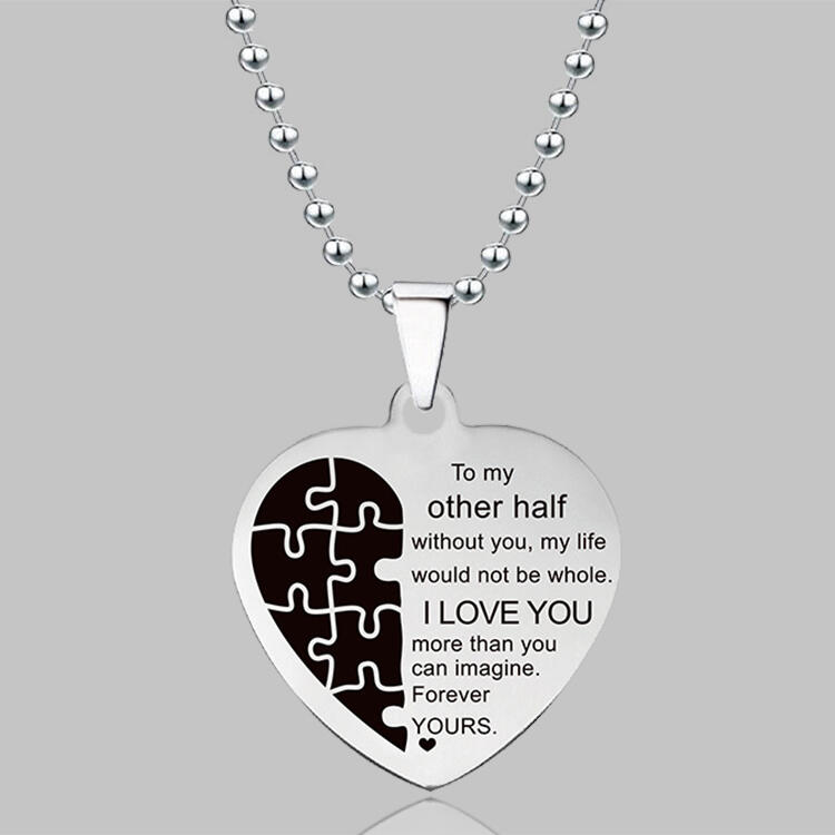 

Necklaces Valentine I Love You Heart Pendant Necklace in Silver. Size