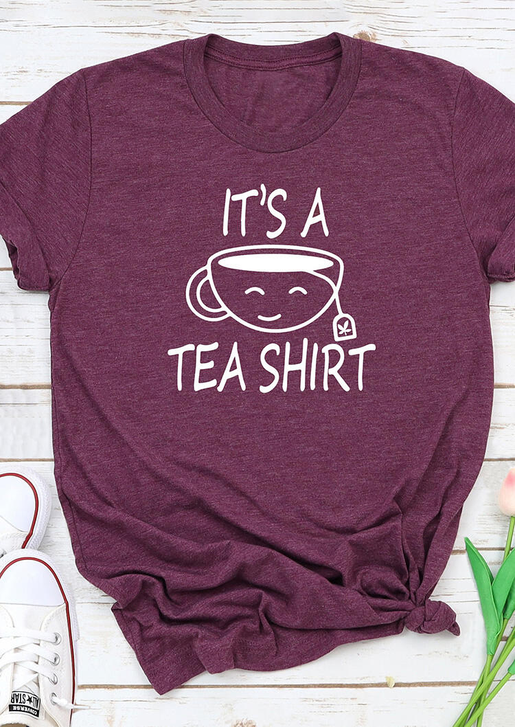 

T-shirts Tees It's A Tea Shirt Funny Tea Lover T-Shirt Tee in Plum. Size