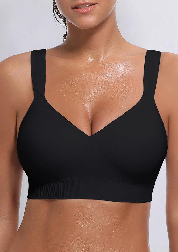 

Activewear Comfortable Seamless Padded Yoga Sports Activewear Bra in Black. Size