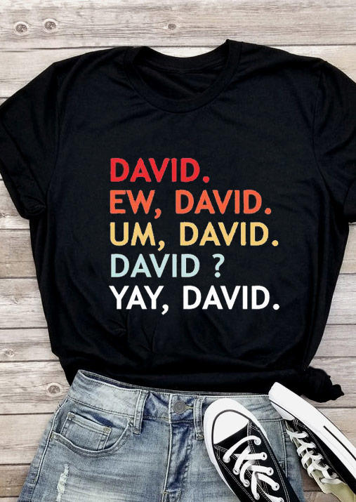 

T-shirts Tees Ew David Letter O-Neck T-Shirt Tee in Black. Size