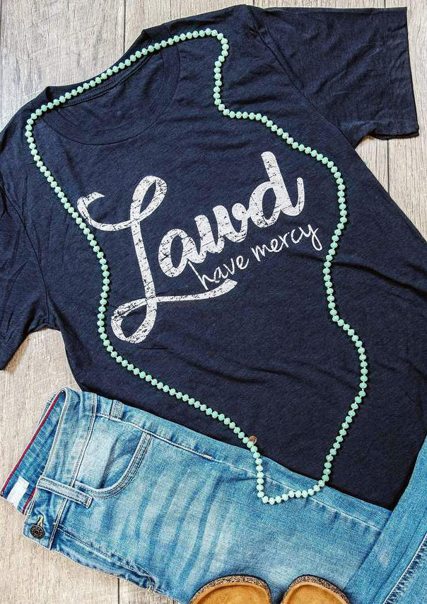

T-shirts Tees Lawd Have Mercy T-Shirt Tee in Deep Blue. Size: ,L