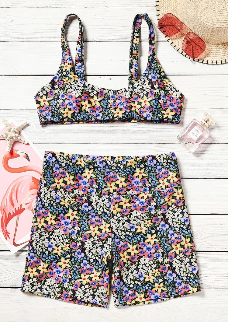 

Bikini Sets Floral High Waist Bikini Set in Multicolor. Size