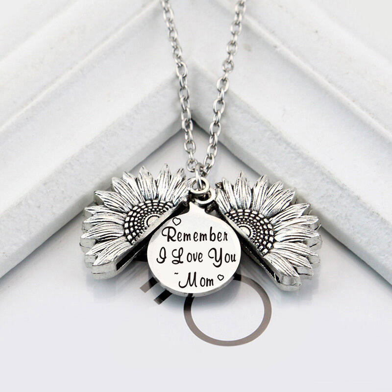 Necklaces Remember I Love You Mom Sunflower Locket Pendant Necklace in Gold,Silver. Size
Necklaces Remember I Love You Mom Sunflower Locket Pendant Necklace in Gold,Silver. Size