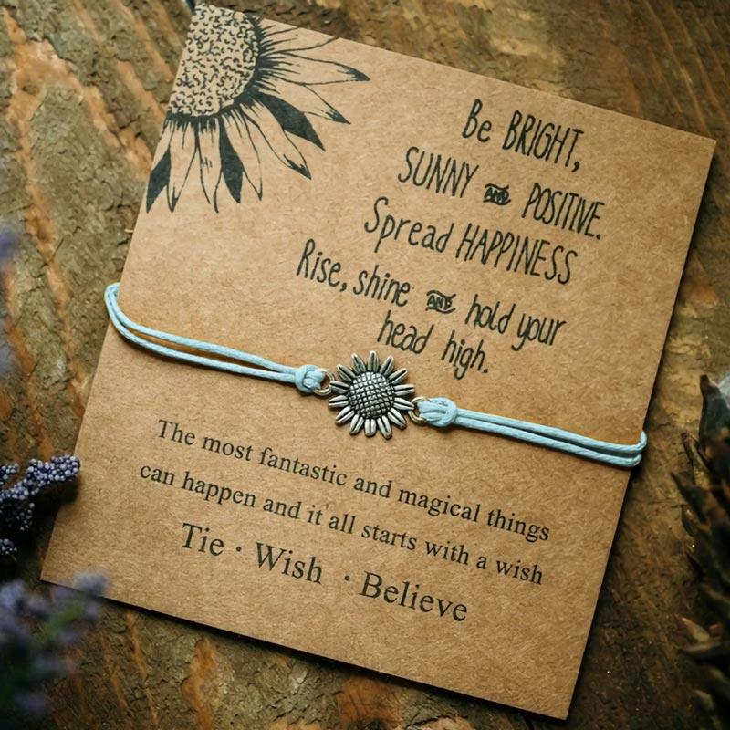 

Bracelet Vintage Sunflower Braid Alloy Bracelet in Blue. Size