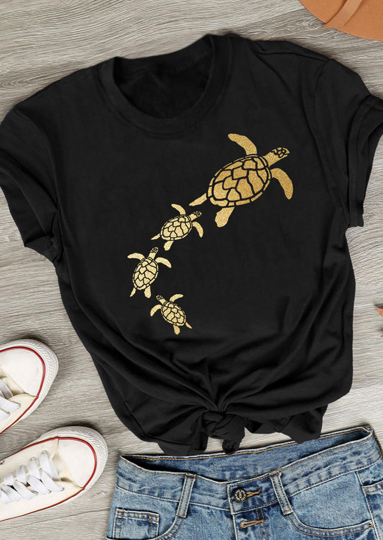 

T-shirts Tees Turtle O-Neck T-Shirt Tee in Black. Size: ,L,XL
