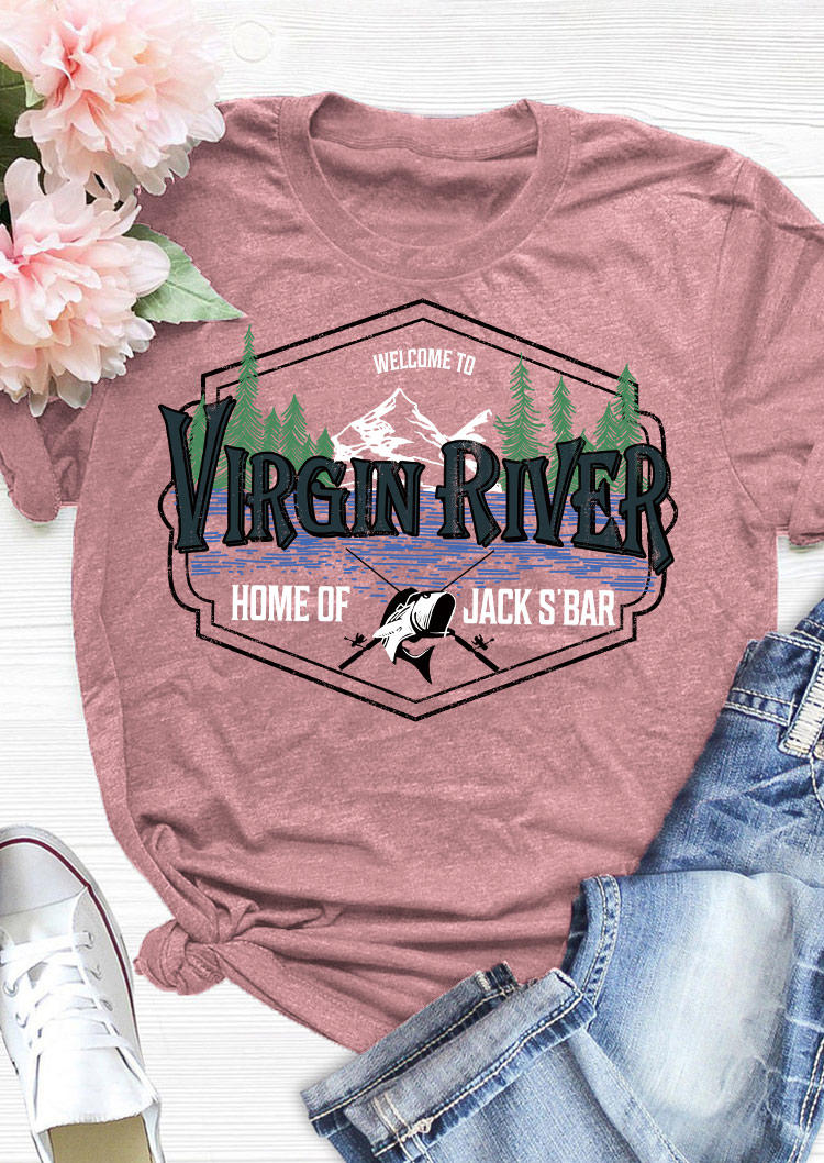 

T-shirts Tees Virgin River Mountain O-Neck T-Shirt Tee in Cameo Brown. Size