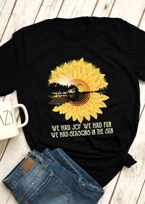 

T-shirts Tees Sunflower We Had Seasons In The Sun T-Shirt Tee in Black. Size: ,M,L,XL