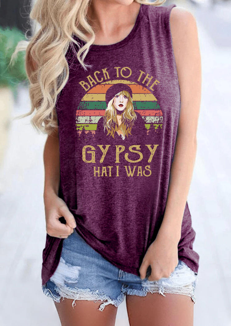 

Tank Tops Back To The Gypsy Hat I Was Tank Top in Purple. Size: ,M,L