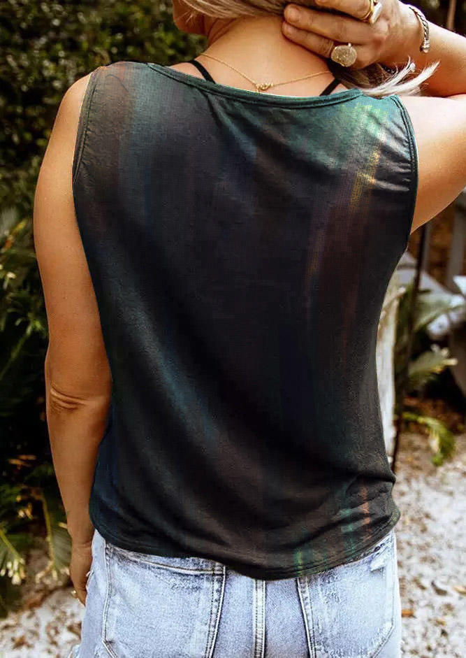 Butterfly Oil Painting Tank without Black Camisole