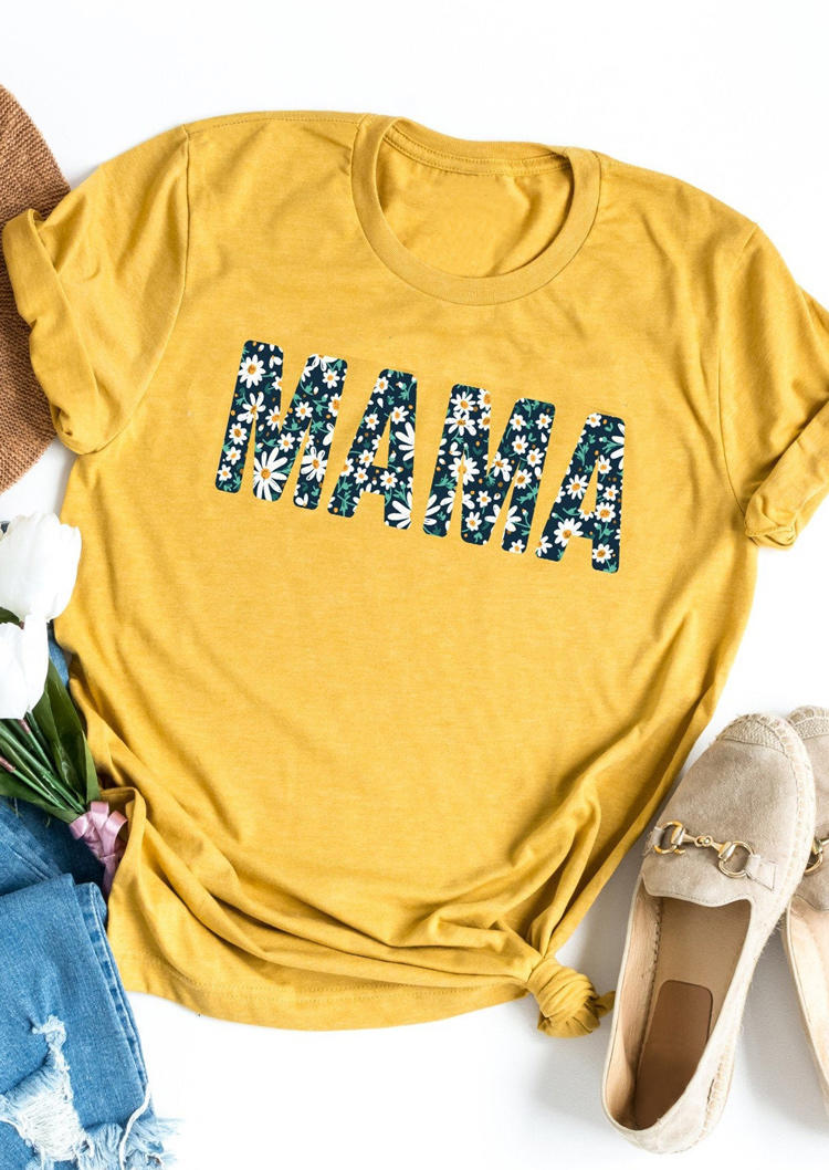 

T-shirts Tees Mama Daisy T-Shirt Tee in Yellow. Size