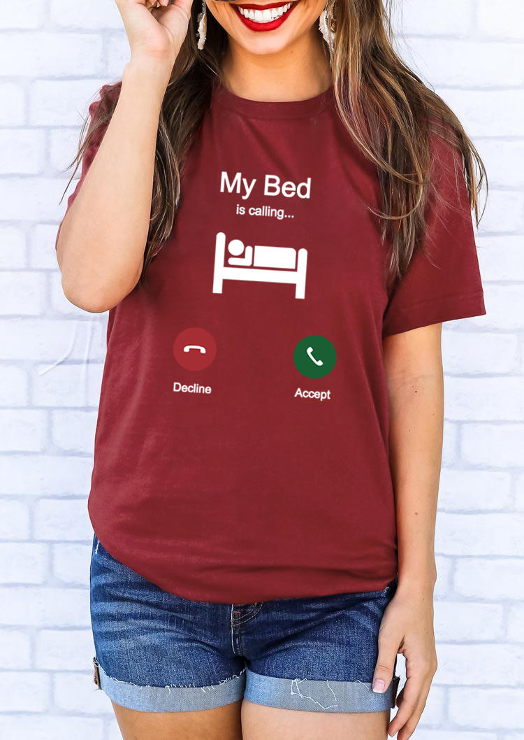 my bed is calling shirt