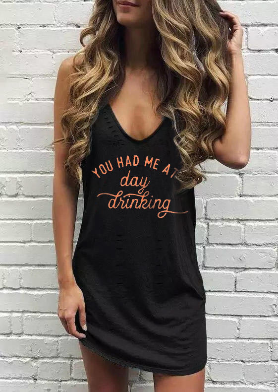 

Mini Dresses You Had Me At Day Drinking Sleeveless Mini Dress in Blue. Size