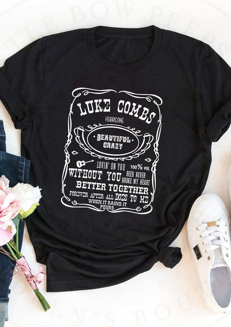 

T-shirts Tees Beautiful Crazy Country Music T-Shirt Tee in Black. Size