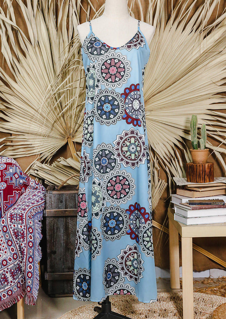 

Maxi Dresses Mandala Spaghetti Strap Maxi Dress in Multicolor. Size
