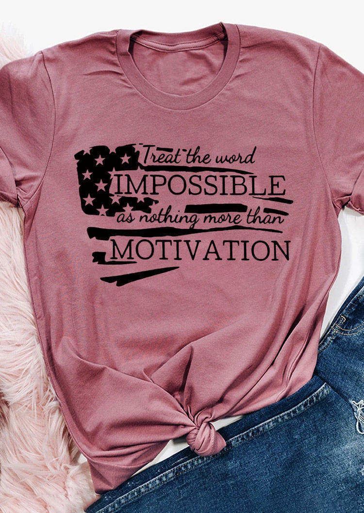 T-shirts Tees Nothing More Than Motivaion T-Shirt Tee in Cameo Brown. Size: M,L