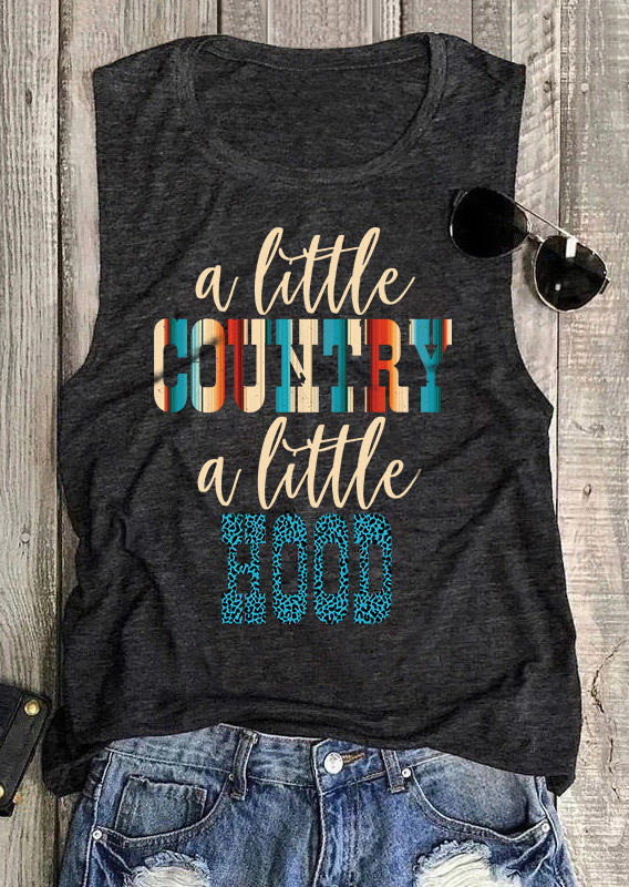

Tank Tops A Little Country A Little Hood Casual Tank Top in Dark Grey. Size