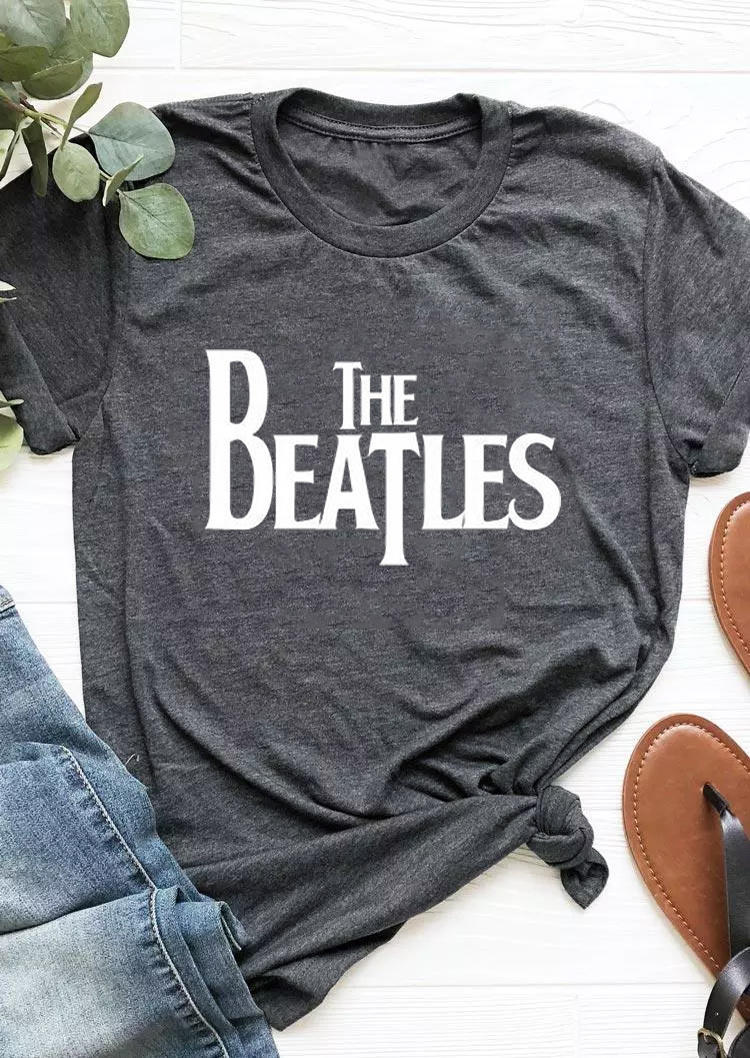 

T-shirts Tees The Beatles O-Neck T-Shirt Tee in Dark Grey. Size