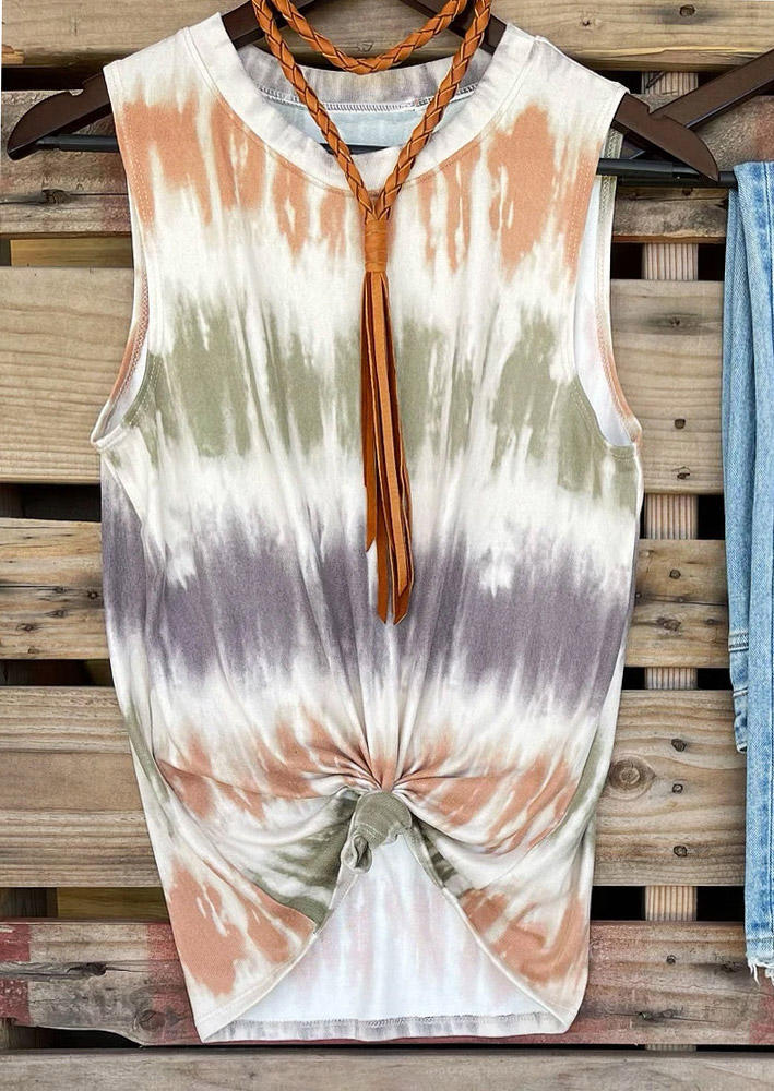 

Tank Tops Tie Dye Gradient Sleeveless Tank Top in Multicolor. Size