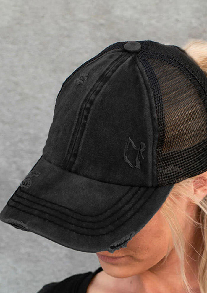 

Hats Leopard Mesh Criss-Cross Hollow Out Baseball Cap in Multicolor. Size