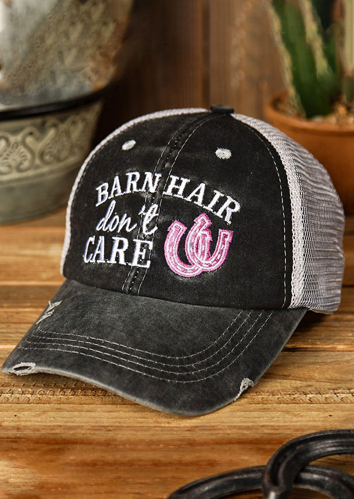 

Hats Barn Hair Don't Care Criss-Cross Baseball Cap in Blue. Size