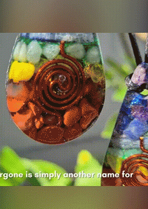 

Necklaces Colorful Chakra Orgone Water Drop Pendant Necklace in Multicolor. Size