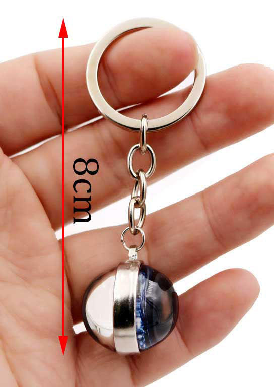 

Keychains Solar Galaxy Moon And Earth Double-Sided Glass Ball Keychain in Pattern2. Size