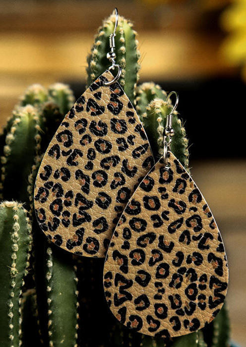 

Earrings Leopard Pattern Earrings in Leopard. Size