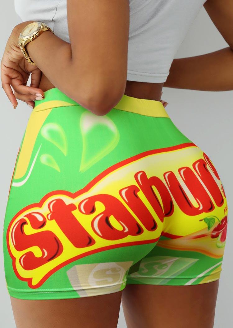 

Shorts Starburst Elastic Waist Shorts in Green. Size