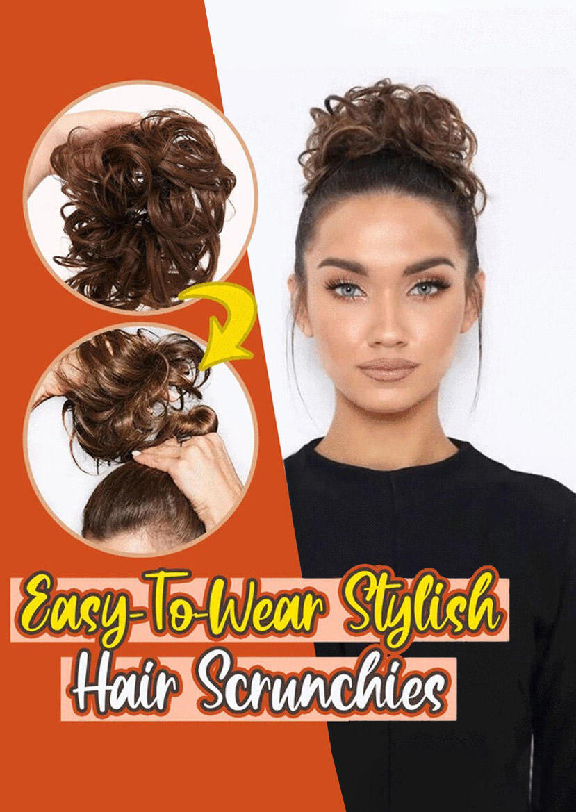 

Messy Rose Hair Bun Scrunchie in #3. Size