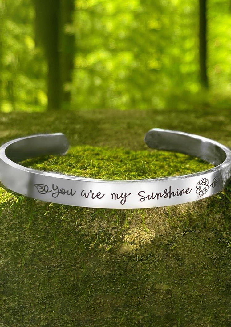 

Bracelet You Are My Sunshine Open Adjustable Bracelet in Silver. Size