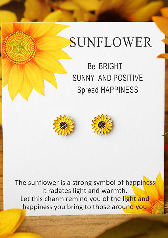 

Earrings Sunflower Alloy Stud Earrings in Yellow. Size
