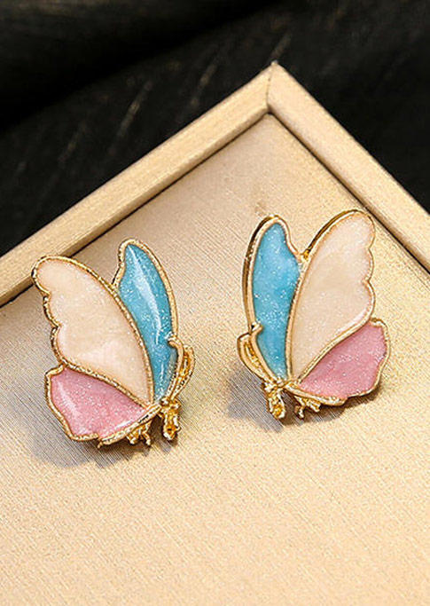 

Earrings Color Block Butterfly Stud Earrings in Multicolor. Size