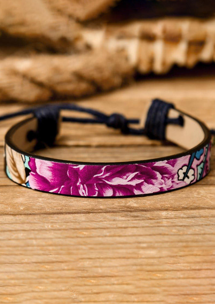 

Bracelet Ethnic Style PU Leather Bracelet in Pattern3. Size