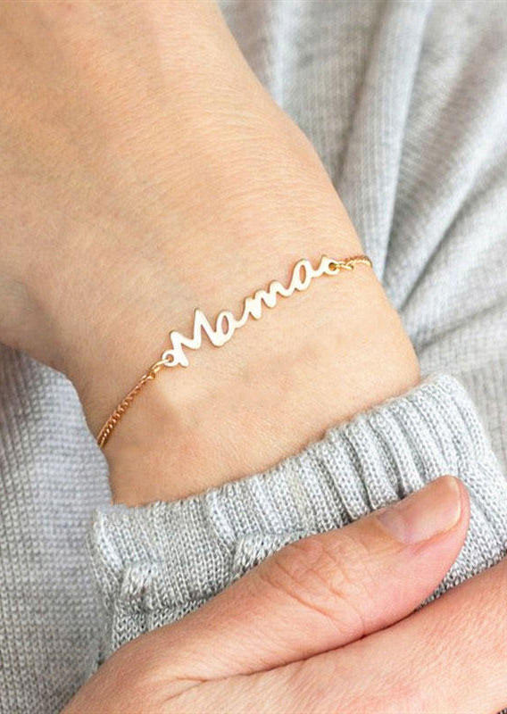 

Bracelet Mama Adjustable Stainless Steel Bracelet in Gold. Size