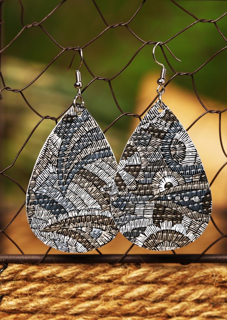 

Earrings Ethnic Style Water Drop Earrings in Gray. Size