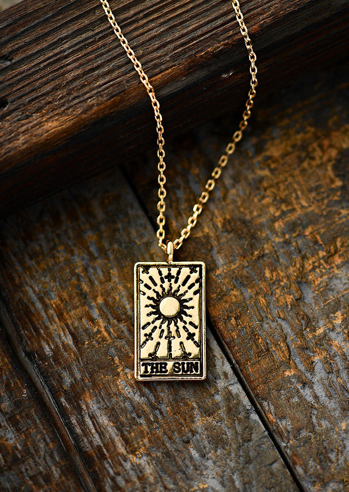 

Necklaces Tarot Card The Sun Moon Pendant Necklace in Pattern2. Size