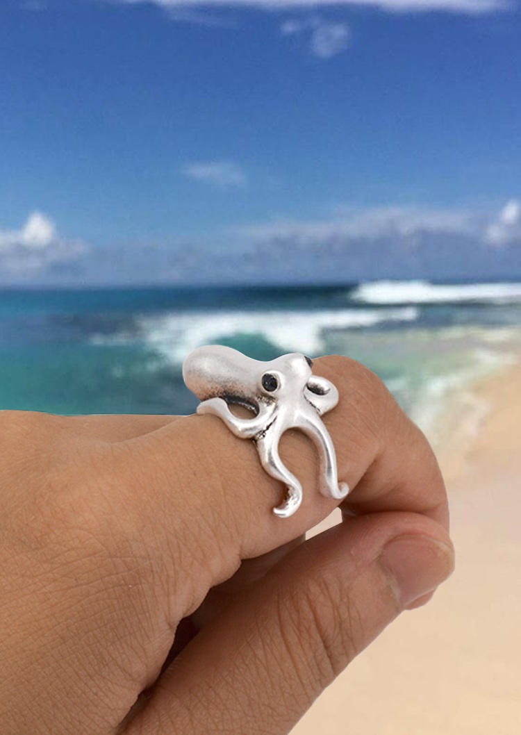 

Rings Vintage Octopus Open Adjustable Ring in Gold,Silver. Size