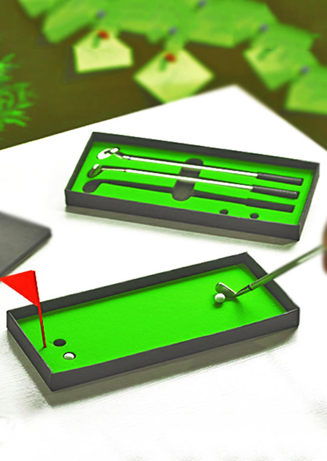 

Desktop Mini Golf Club Pen Set in Multicolor. Size