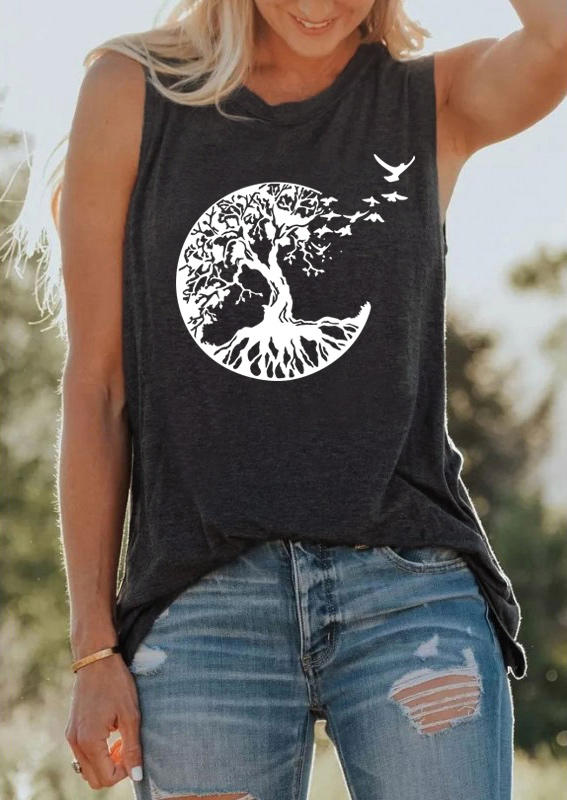 

Tank Tops Forest Bird Nature Tank Top in Dark Grey. Size